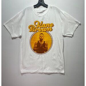 Kane Brown - Unisex Adults Short Sleeves T-Shirt - Graphic Tee - White - Large